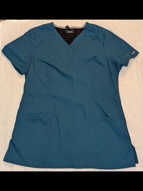 Women’s Caribbean Blue V-Neck Scrub Top